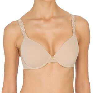 Natori "pur lux" full fit tshirt bra beige underwire size 36DDD BNWOT